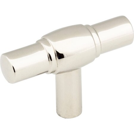 Jeffrey Alexander 2" Polished Nickel Hayworth Cabinet "T" Knob 885L-NI